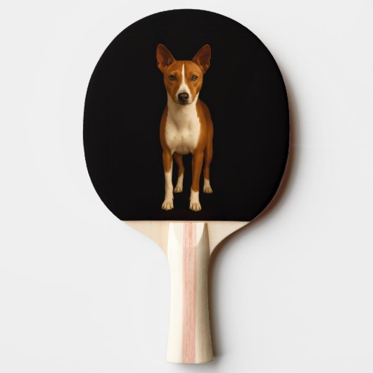 Black 4 Luxe ping pong paddle, Classy Basenji Dog Tafeltennisbatje (Achterkant)