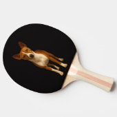 Black 4 Luxe ping pong paddle, Classy Basenji Dog Tafeltennisbatje (Zijkant)
