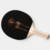 Black 4 Luxe ping pong paddle, German Pointer Dog Tafeltennisbatje (Zijkant)
