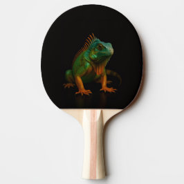 Black 4 Luxe ping pong paddle, Green Iguana Tafeltennisbatje