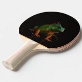 Black 4 Luxe ping pong paddle, Green Iguana Tafeltennisbatje (Voorkant Gekanteld)