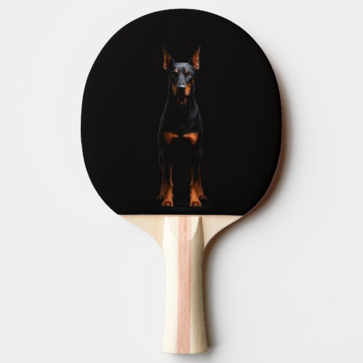 Black 4 Luxe ping pong paddle, Guardian Doberman Tafeltennisbatje (Achterkant)