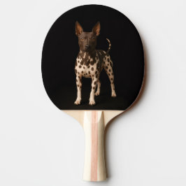Black 4 Luxe ping pong paddle, Hairless Terrier Tafeltennisbatje