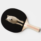 Black 4 Luxe ping pong paddle, Ivory Arctic Wolf Tafeltennisbatje (Zijkant)