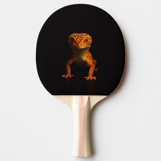Black 4 Luxe ping pong paddle, Leopard Gecko Tafeltennisbatje (Voorkant)