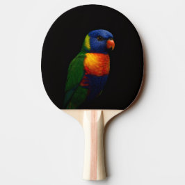 Black 4 Luxe ping pong paddle, Lorikeet Parrot Tafeltennisbatje