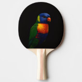 Black 4 Luxe ping pong paddle, Lorikeet Parrot Tafeltennisbatje (Voorkant)