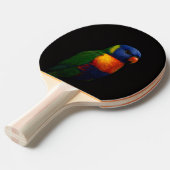 Black 4 Luxe ping pong paddle, Lorikeet Parrot Tafeltennisbatje (Voorkant Gekanteld)
