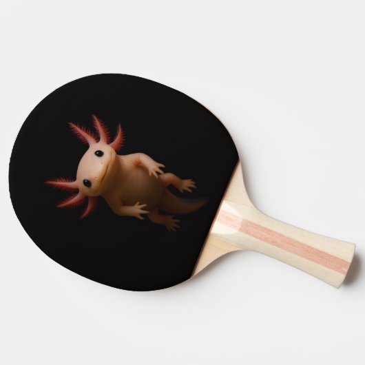 Black 4 Luxe ping pong paddle, Mexican Axolotl Tafeltennisbatje (Zijkant)