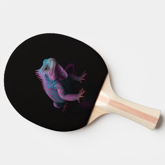 Black 4 Luxe ping pong paddle, Pink Iguana Tafeltennisbatje (Zijkant)