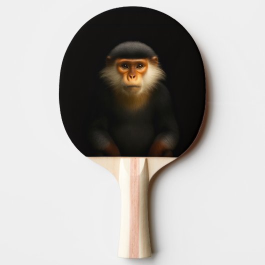 Black 4 Luxe ping pong paddle, Red Douc Langur Tafeltennisbatje (Achterkant)