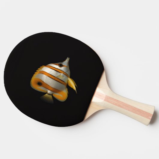Black 4 Luxe ping pong paddle, Reef Butterflyfish Tafeltennisbatje (Zijkant)