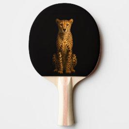 Black 4 Luxe ping pong paddle, Sleek Cheetah Tafeltennisbatje