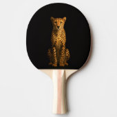 Black 4 Luxe ping pong paddle, Sleek Cheetah Tafeltennisbatje (Voorkant)