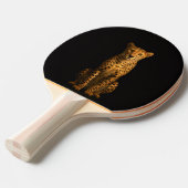 Black 4 Luxe ping pong paddle, Sleek Cheetah Tafeltennisbatje (Voorkant Gekanteld)