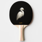 Black 4 Luxe ping pong paddle, Snowy Egret Tafeltennisbatje (Voorkant)