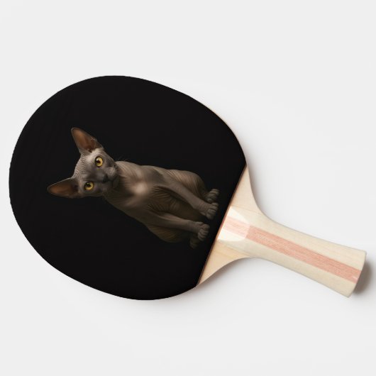 Black 4 Luxe ping pong paddle, Sphynx Cat Tafeltennisbatje (Zijkant)