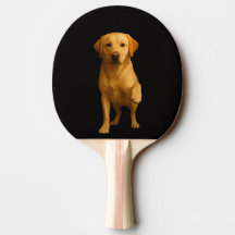 Black 4 Luxe ping pong paddle, Tender Labrador