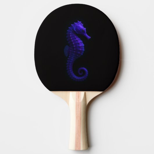 Black 4 Luxe ping pong paddle, Violet Seahorse Tafeltennisbatje (Achterkant)