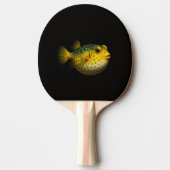 Black 4 Luxe ping pong paddle, Yellow Putterfish Tafeltennisbatje (Voorkant)