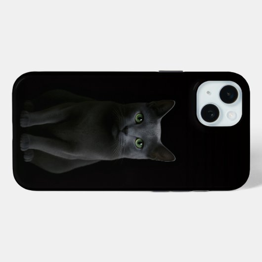 Black 4 Luxe, Russian Blue Cat Case-Mate iPhone Case (Achterkant (horizontaal))