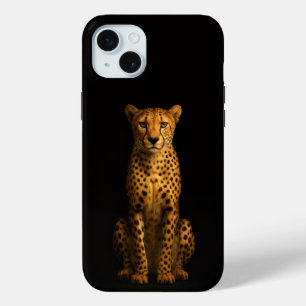 Black 4 Luxe, Strakke Cheetah iPhone 15 Plus Mini Hoesje