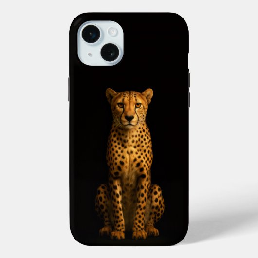 Black 4 Luxe, Strakke Cheetah iPhone 15 Plus Case-Mate iPhone Case (Achterkant)