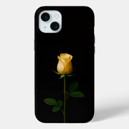 Black 4 Luxe, Sunlit Yellow Rose iPhone 15 Plus iPhone 15 Mini Hoesje