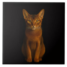 Black 4 Luxe Tile with Abyssinian Beauty Tegeltje