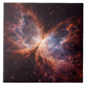 Black 4 Luxe Tile with Butterfly Nebula Tegeltje (Voorkant)