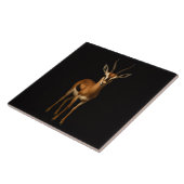 Black 4 Luxe Tile with Elegant Gazella Tegeltje (Zijkant)