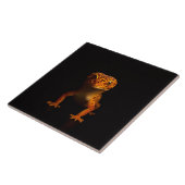 Black 4 Luxe Tile with Leopard Gecko Lizard Tegeltje (Zijkant)