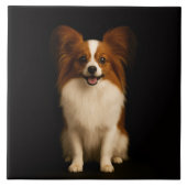 Black 4 Luxe Tile with Refined Toy Papillon Tegeltje (Voorkant)