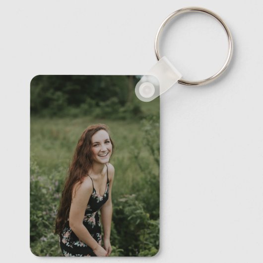 Black 4-Photo Fun Boxes Class Year Sleutelhanger (Achterkant)