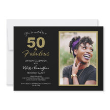 Black 50 en Fabulous 50ste verjaardag Party Foto