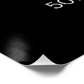 Black 50th Birthday Welcome Sign | Kijk eens wie 5 Perfect Poster (Hoek)