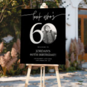 Black 60th Birthday Welcome Sign | Kijk eens wie 6 Perfect Poster