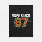 Black 67 Black History Month Six Seven Meme Fleece Deken (Voorkant)