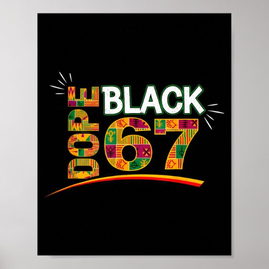 Black 67 Black History Month Six Seven Meme  Poster (Voorkant)