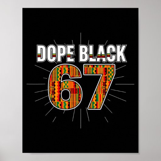 Black 67 Black History Month Six Seven Meme Poster (Voorkant)