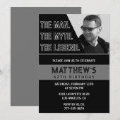Black 67e verjaardag Uitnodigingen Het Man The Leg (Voorkant / Achterkant)