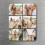 Black 6 Photo Collage Custom Modern Simple  Magneet<br><div class="desc">Show off your best memories in a sleek, stylish way with this Custom 6‑Photo Collage Modern Magnet. Featuring six of your favorite photos arranged in a clean grid design, this high-quality magnet is a chic addition to any fridge, locker, or office board. Add a name, date, or short caption for...</div>