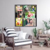 Black 7 Family Photo Collage Keepomwille Canvas Afdruk