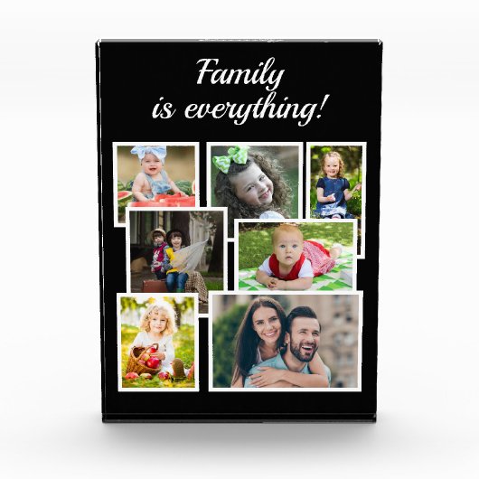 Black 7 Photo Collage Family is alles Fotoblokken (Voorkant)