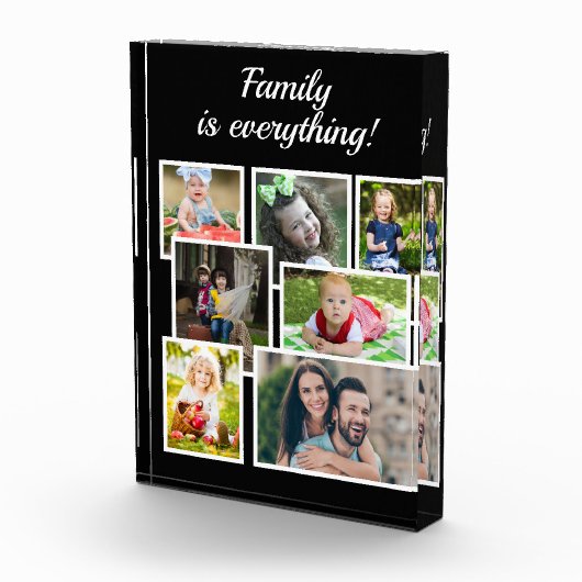 Black 7 Photo Collage Family is alles Fotoblokken (Rechts)