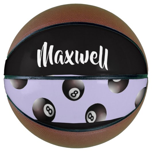 Black 8 ball pattern basketbal (Voorkant)