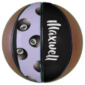 Black 8 ball pattern basketbal (Verticaal)