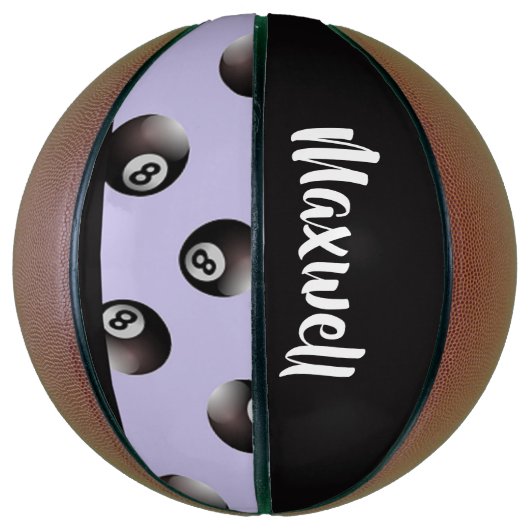 Black 8 ball pattern basketbal (Verticaal)