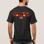 BLACK A SOUL OUT Basic donker T-shirt (Achterkant)