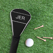 Black | Aangepaste Initialen van het Monogram Mode Golfheadcover